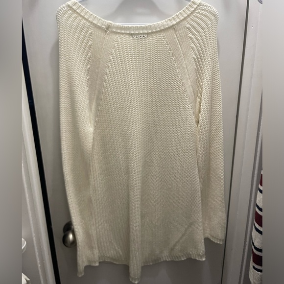 Knit sweater white long sleeves - Picture 2 of 2